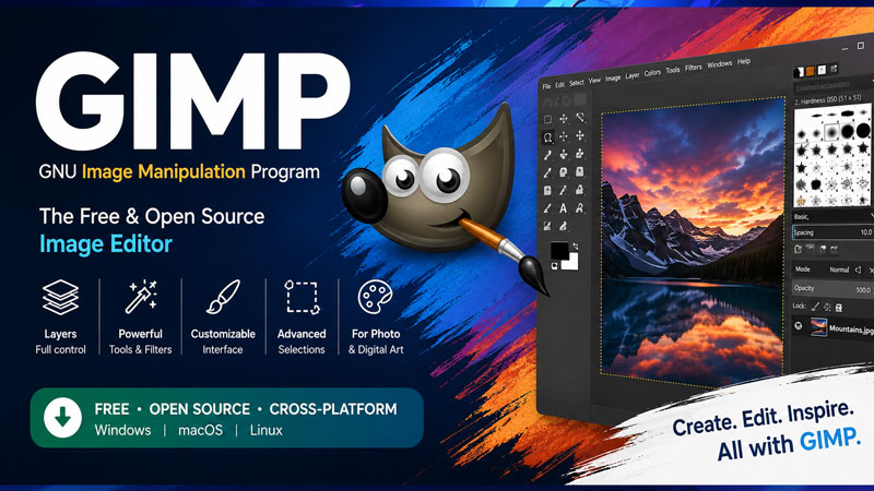 GIMP free open source image editing software